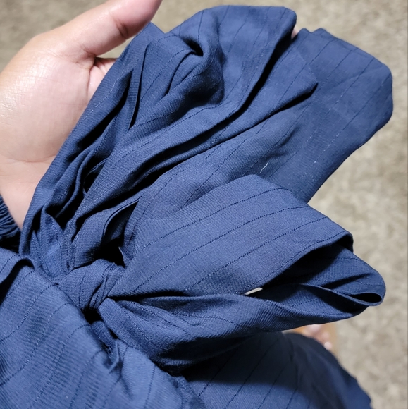 IN THE COSMOS NAVY BLUE TIE BACK ROMPER - Picture 15 of 16